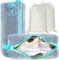 XXL Shoe Washing Machine Bag - 2-Pack Reusable Shoe Cleaning Bags, 360° Deep Clean for Tennis Shoes, Sneakers and Slippers, Includes 2 Shoe Storage Dust Bags (Gray)