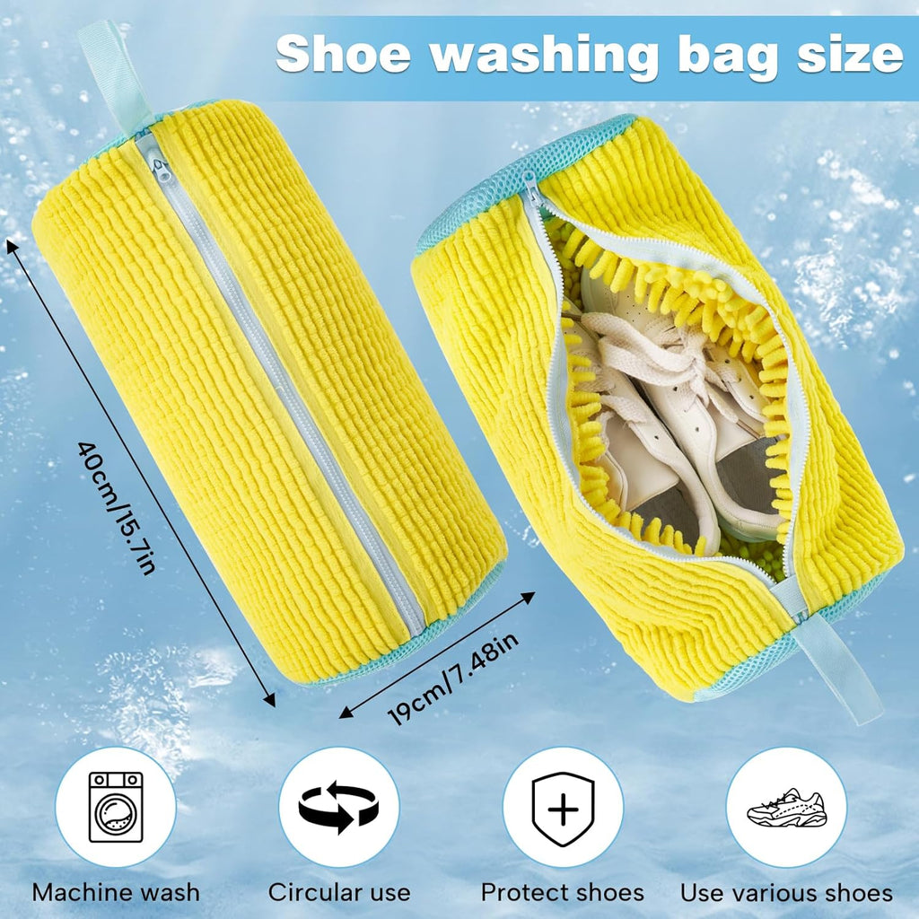 Shoe Washing Machine bag, Shoe Washing Bag, Versatile Shoe Laundry Bag, laundry Shoe Bag for Washer and Dryer, Reusable Sneaker Tennis Shoe Cleaner Kit