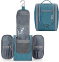 Narwey Small Hanging Travel Toiletry Bag Cosmetic Make up Organizer for Women and Men (Medium, Teal)