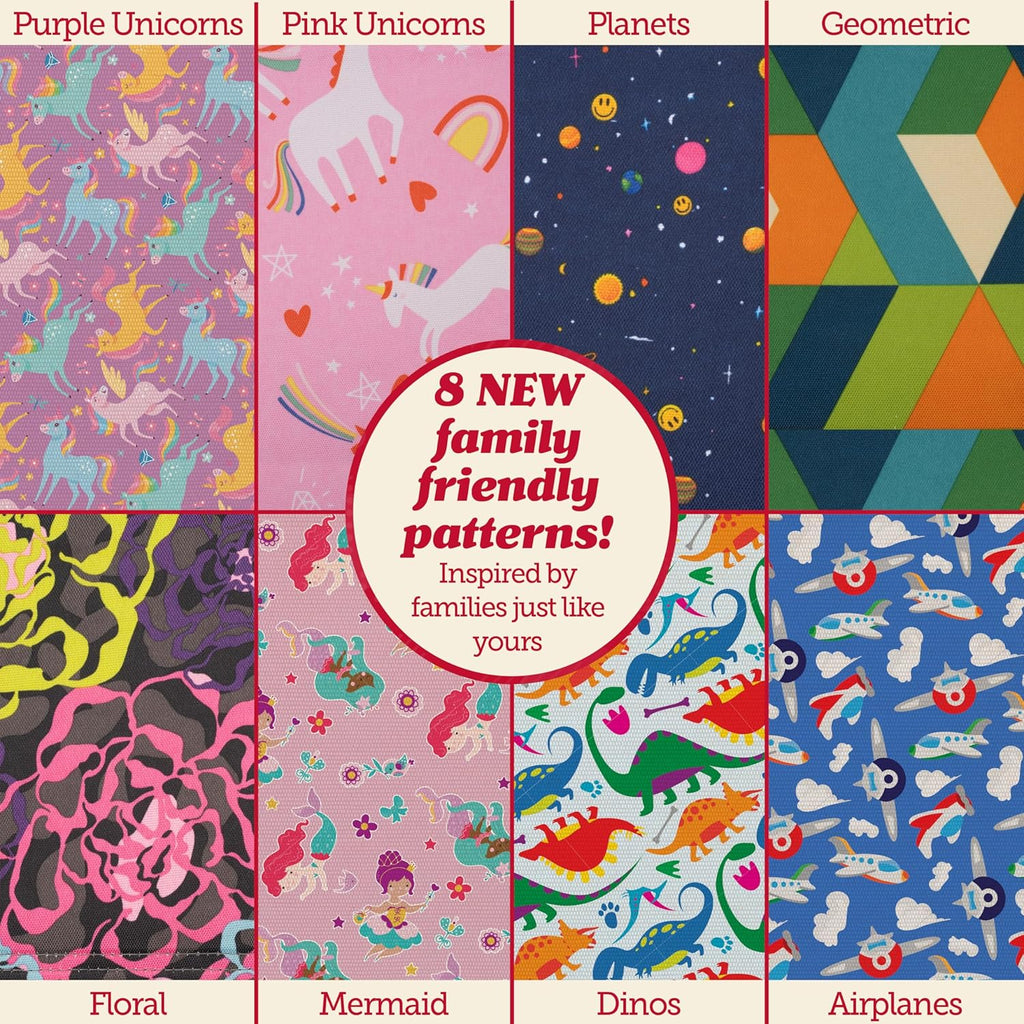 Lusso Gear Kids Travel Tray for Car Seat - Toddler Travel Tray with Dry-Erase Surface - Tablet Holder, Cup Holder and Mesh Storage - Road Trip Activities for Kids on Car, Plane or Train (Dinos)