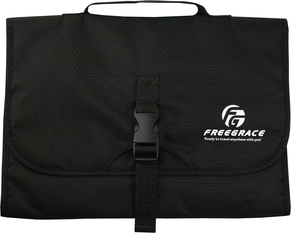 Freegrace Premium Hanging Toiletry Travel Bag - Cosmetic, Jewelry, Toiletry & Accessory Storage Organizer Bag, Large Size, Various Compartments