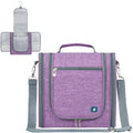 PAVILIA Extra Large Toiletry Bag Travel Bag for Women Men, Hanging Cosmetic Organizer, Water Resistant Makeup Bag for Accessories Toiletries, Travel Essentials Kit (Purple)