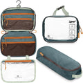 Toiletry Bag Kit Set: Hanging Travel Toiletry Bag + 311 TSA Cosmetic Liquid Bag + Ultralight Accessory Organizer Pouch
