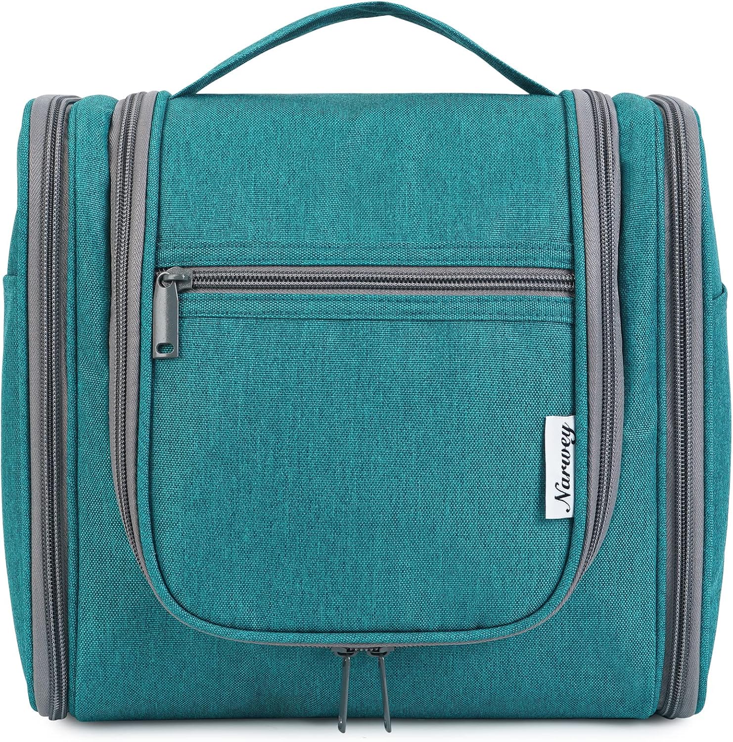 Narwey Hanging Toiletry Bag for Women Travel Makeup Bag Organizer Toiletries Bag Men for Cosmetics Essentials Accessories (Large, Teal)