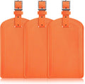 3 Pack Luggage Tags for Suitcases, TSA Approved Bag Tags, Baggage Tags with Privacy Protection, Travel Essentials Luggage Accessories, Orange