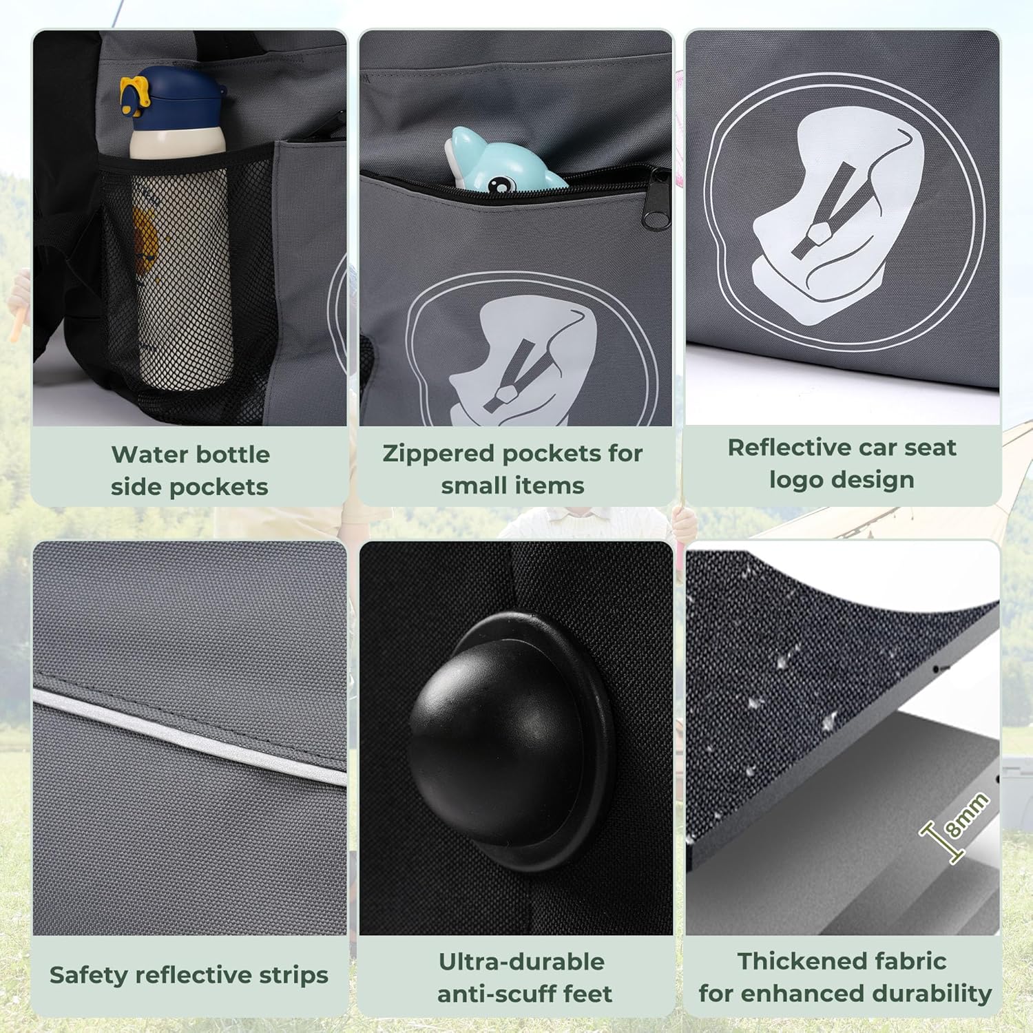 Car Seat Travel Bag for Airplane – Padded Carseat Backpack Carrier for Airport Travel – Fits Convertible & Booster Seats – Waterproof, Durable, Airline Approved – for Parents on the Go