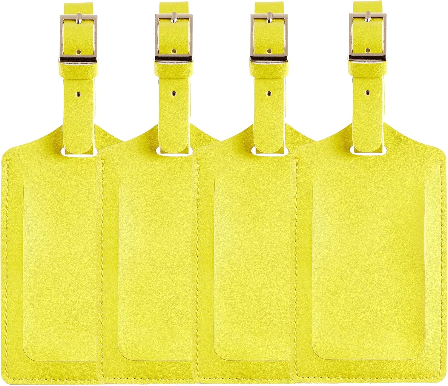 Travelambo Luggage Tags for Suitcases PU Leather Travel Tags Bag Tags Privacy Protection Travel Essentials