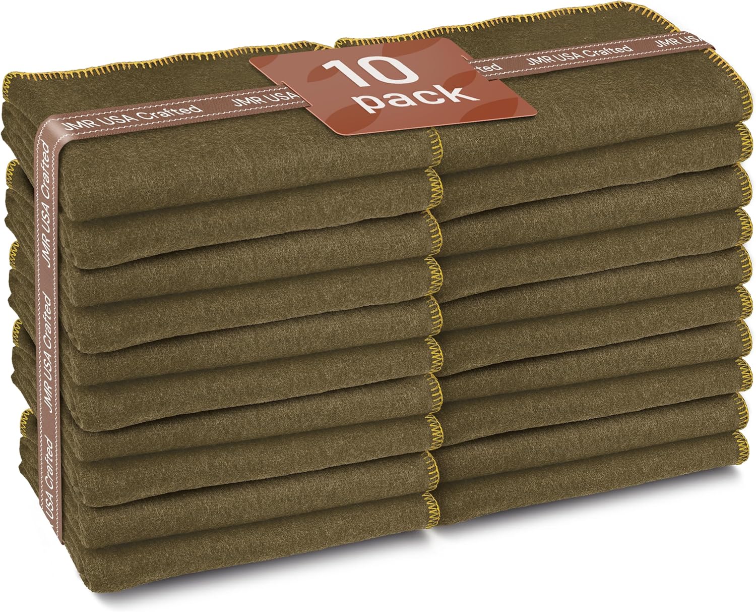 Wool Camping Blanket – 70% Wool Heavy-Duty Military Style Throw, Warm & Washable, Fire Retardant Cover for Emergency, Survival & Outdoor Use – Perfect for Camping, Car, Home & Hiking, Olive 62x84