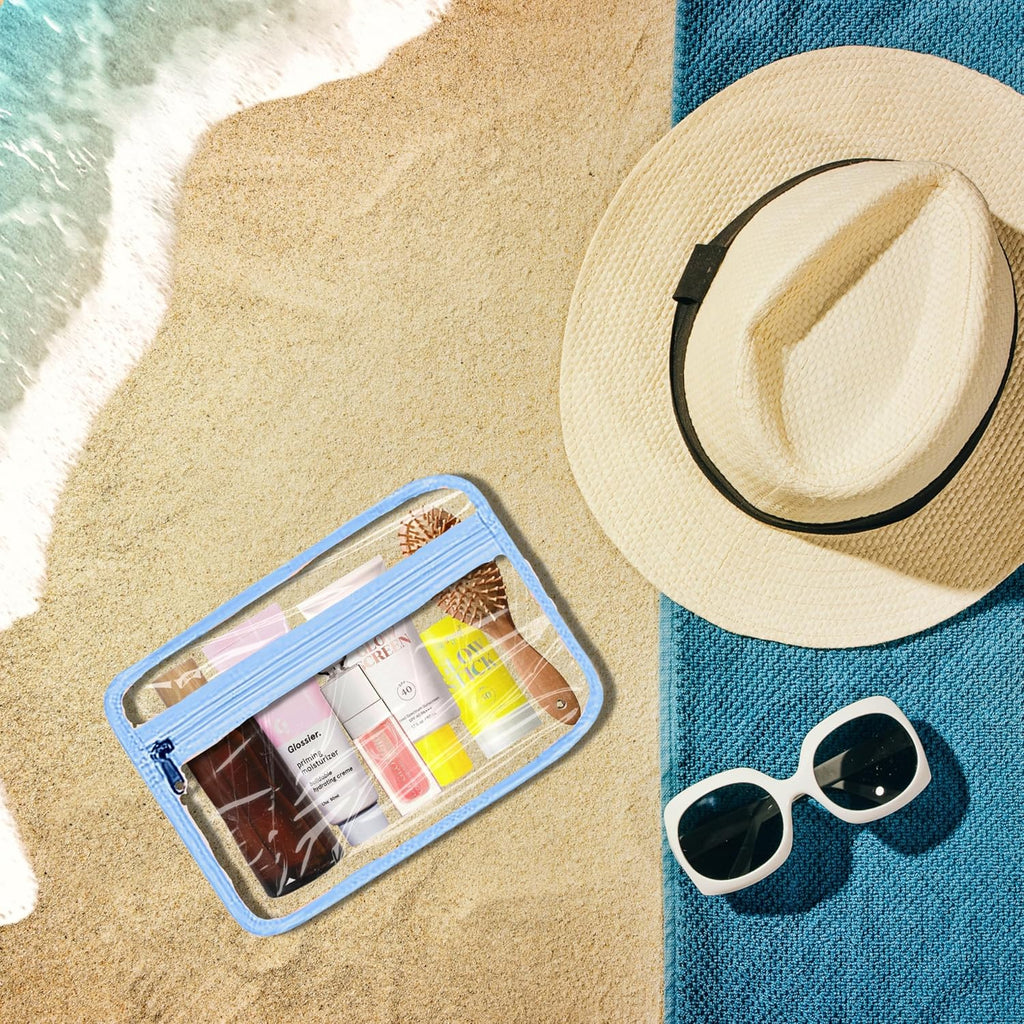 ESSENTE Women's Travel Toiletry Bag with Removable Pouch and Hanging Hook - Water Resistant Makeup Cosmetic Oraganizer with Multiple Compartments for Accessories (POWDER BLUE)